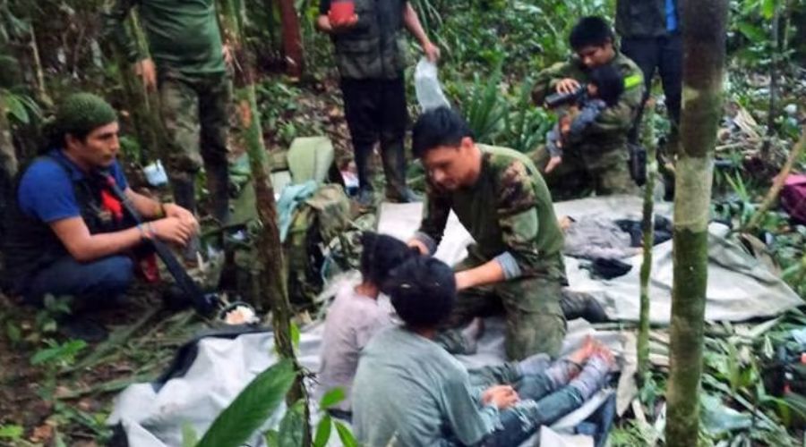 Cuatro niños hallados con vida luego de 40 días en la selva de Colombia