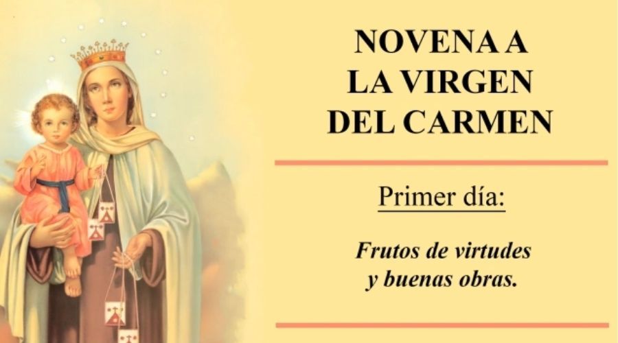 Primer día de la novena a la Virgen del Carmen
